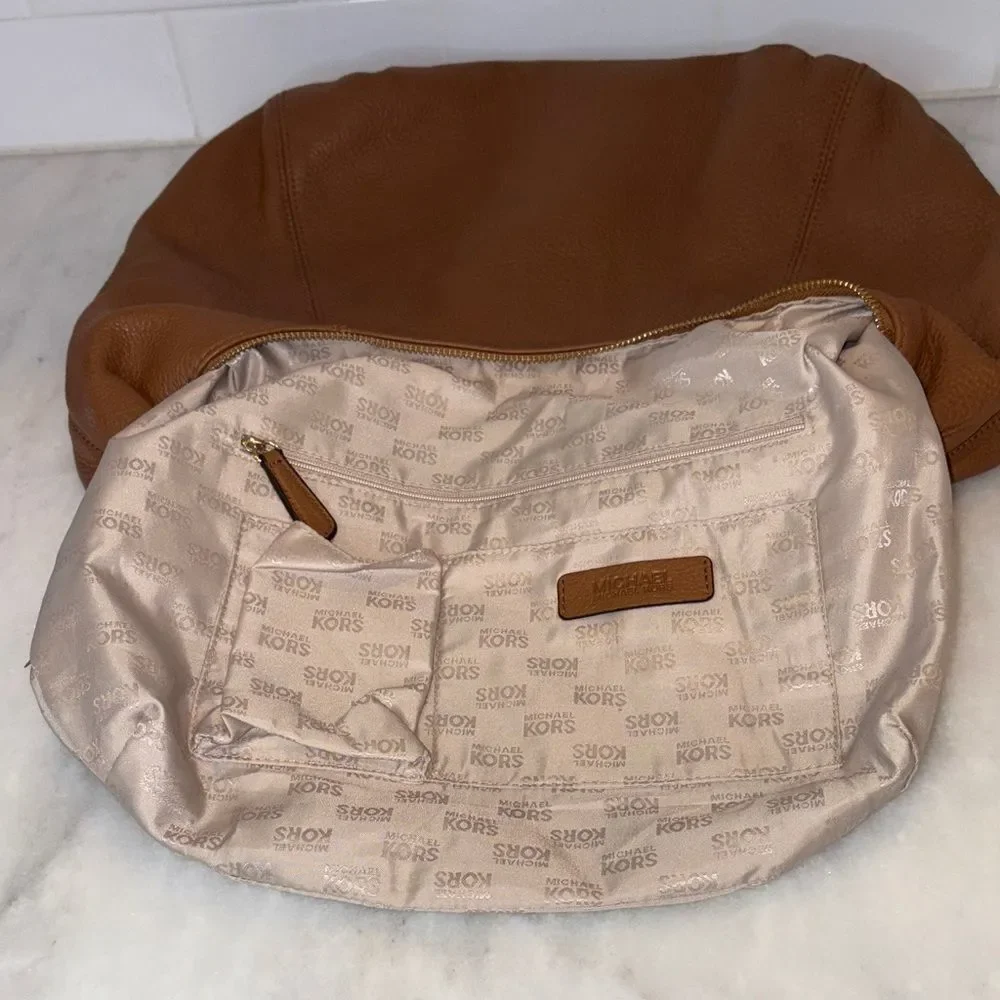 Michael Kors Bag Purse Handbag Pebbled Leather Hobo Large Shoulder Bag